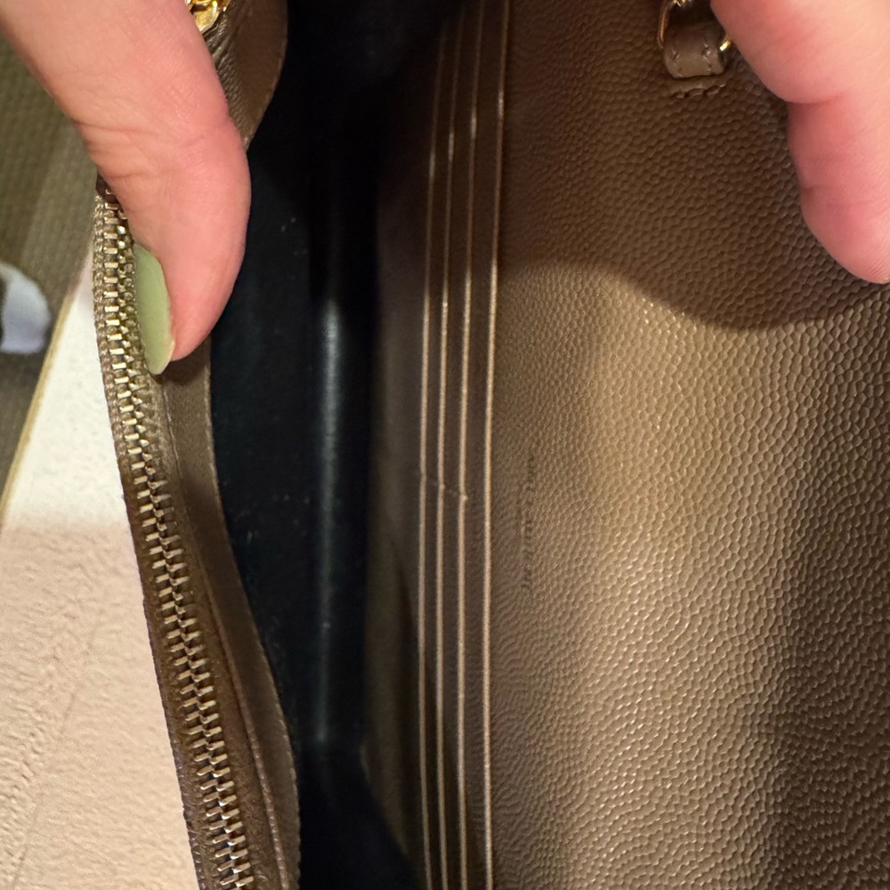 Yves Saint Laurent Taupe Quilted Crossbody Bag - Picture 12 of 16